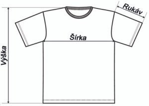 Size chart for children's t-shirt